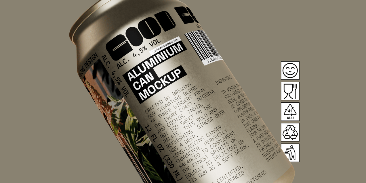 ProVisual — 330ml Aluminium Can 3D mockup and 3D model - explore every detail now