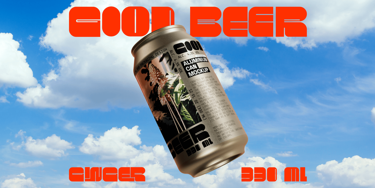 ProVisual — 330ml Aluminium Can 3D mockup and 3D model - explore every detail now