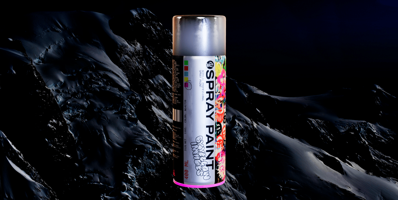 ProVisual — Closed Spray Paint Can 3D mockup and 3D model - customize online now