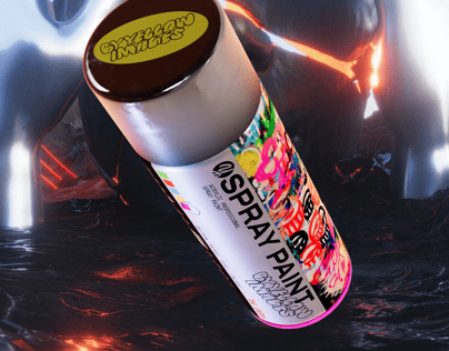 ProVisual — Closed Spray Paint Can 3D mockup and 3D model - customize online now