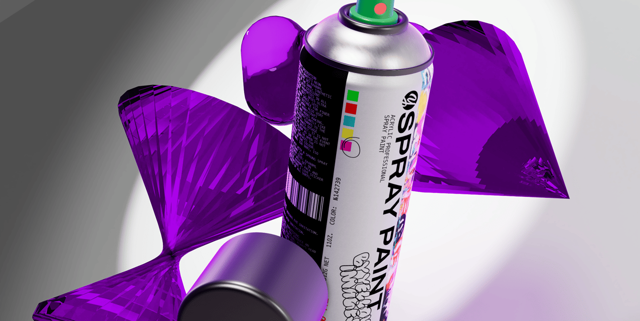 ProVisual — Opened Spray Paint Can 3D mockup and 3D model