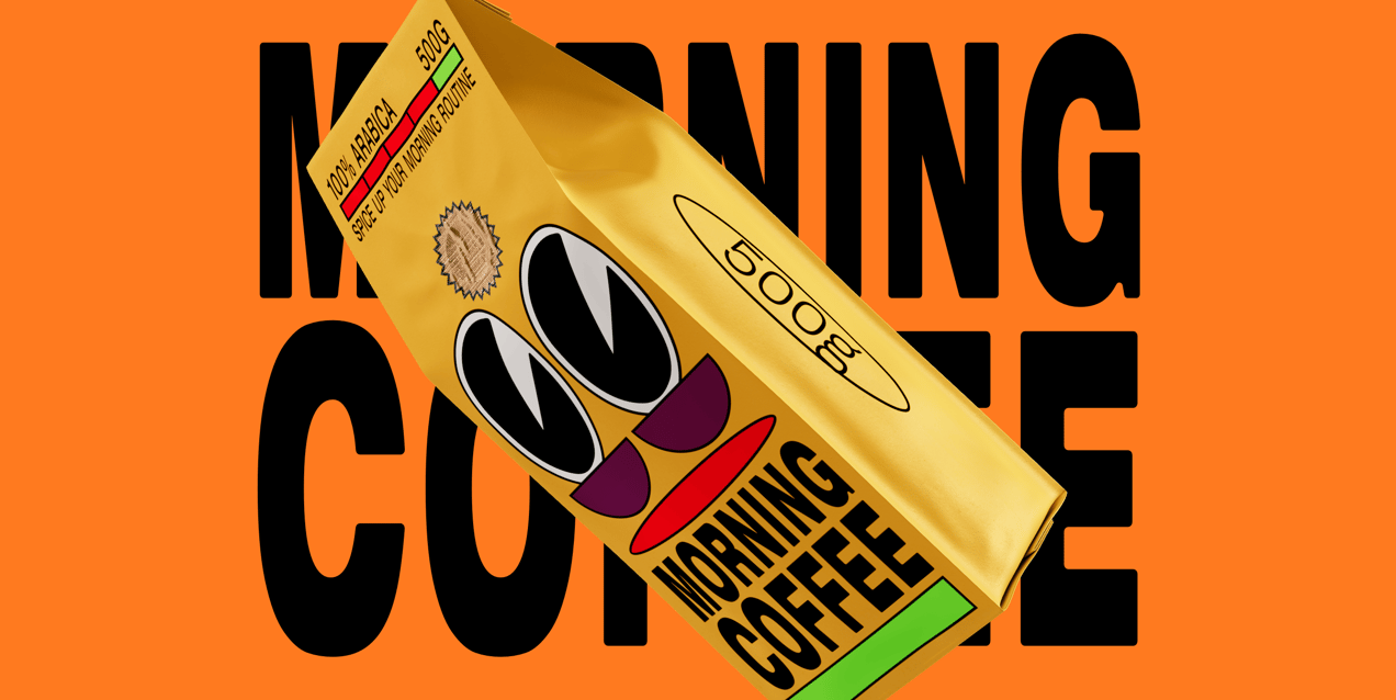 ProVisual — 500g Quad Seal Coffee Bag with Valve 3D mockup