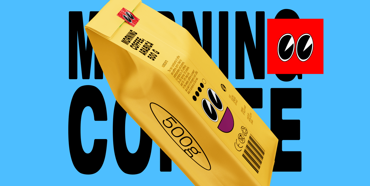 ProVisual — 500g Quad Seal Coffee Bag with Valve 3D mockup and 3D model -  try it now and get yours today