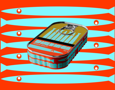 ProVisual —  125g Fish Can with Label 3D mockup and 3D model - explore every detail and customize online now