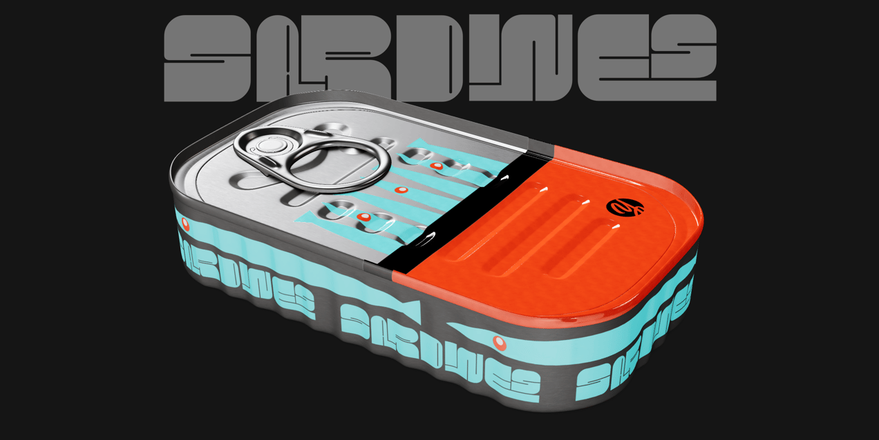ProVisual —  125g Fish Can 3D mockup and 3D model - customize online now