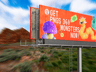 ProVisual —  Unipole Billboard 48x14 Feet 3D mockup and 3D model