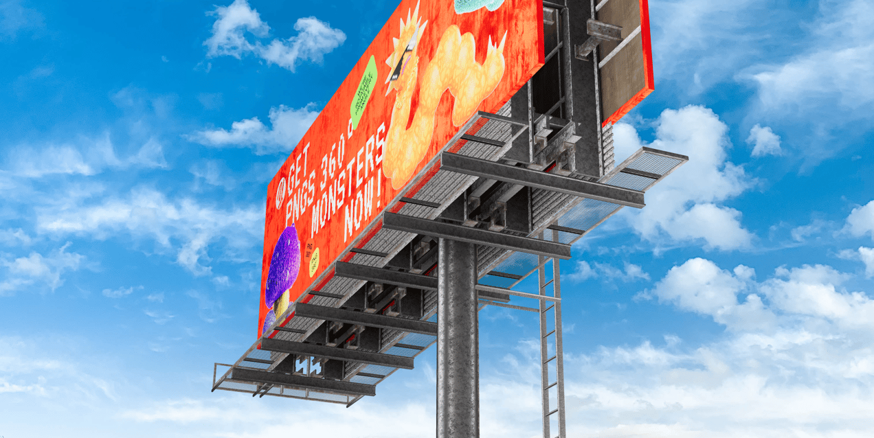 ProVisual — Unipole Billboard 3D mockup