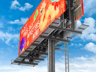 ProVisual —  Unipole Billboard 48x14 Feet 3D mockup and 3D model