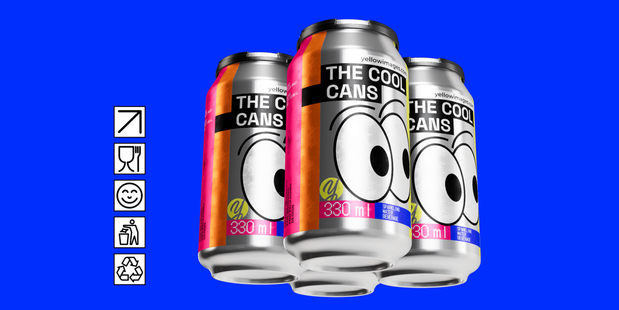 ProVisual —  4 Pack 330ml Can Carrier 3D mockup and 3D model - customize online now