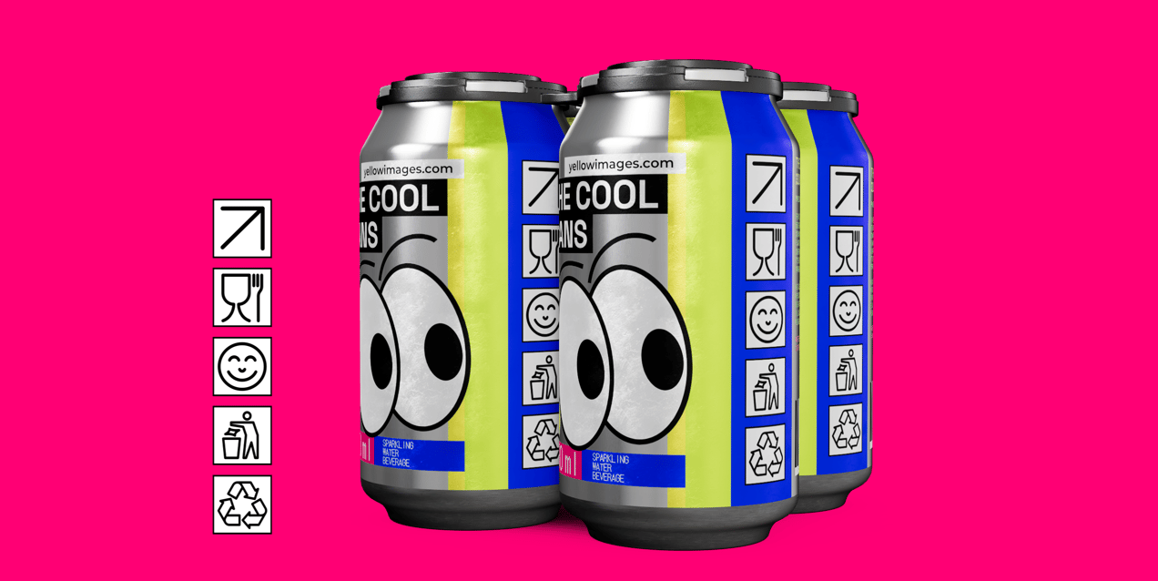 ProVisual —  4 Pack 330ml Can Carrier 3D mockup and 3D model - customize online now