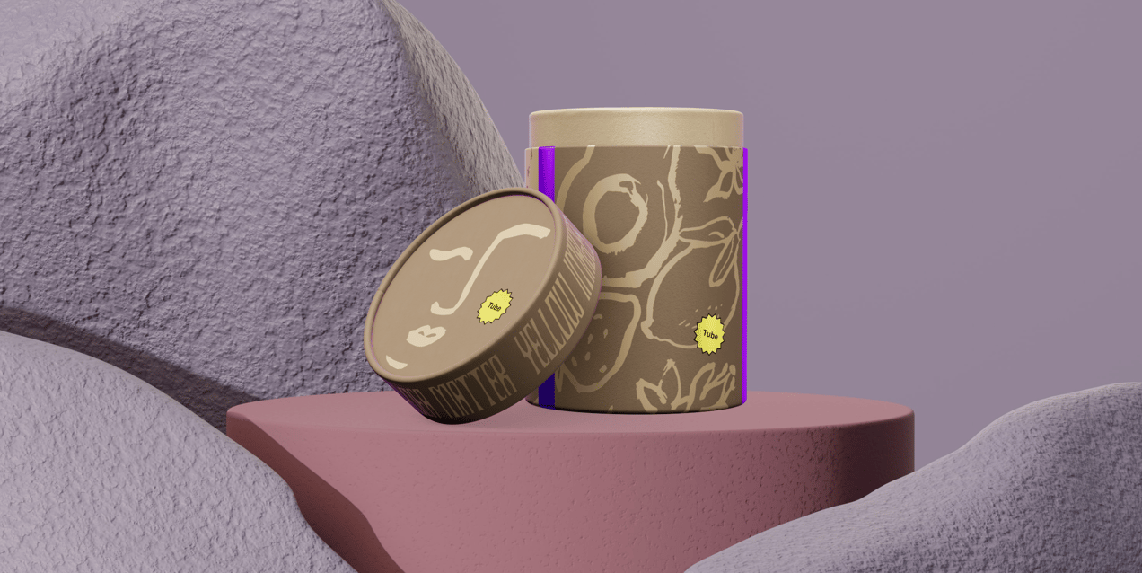ProVisual — Opened Paper Tube 3D mockup and 3D model - try it now 