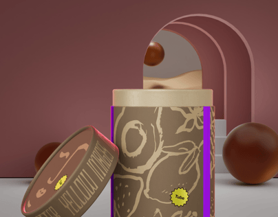 ProVisual — Opened Paper Tube 3D mockup and 3D model - try it now 