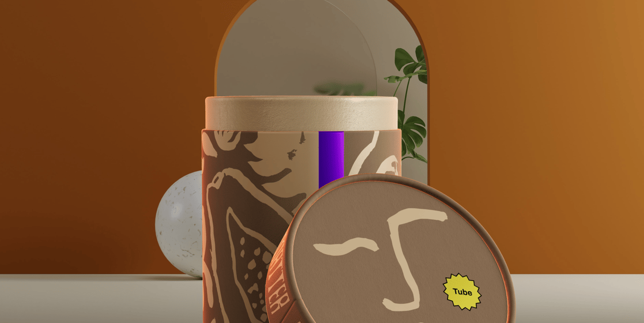 ProVisual — Opened Paper Tube 3D mockup and 3D model - try it now 