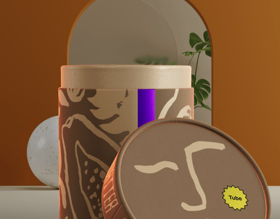 ProVisual — Opened Paper Tube 3D mockup and 3D model - try it now 