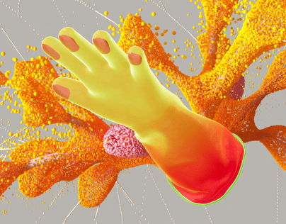 ProVisual — Long Heavy Duty Rubber Glove 3D mockup and 3D model - customize online now