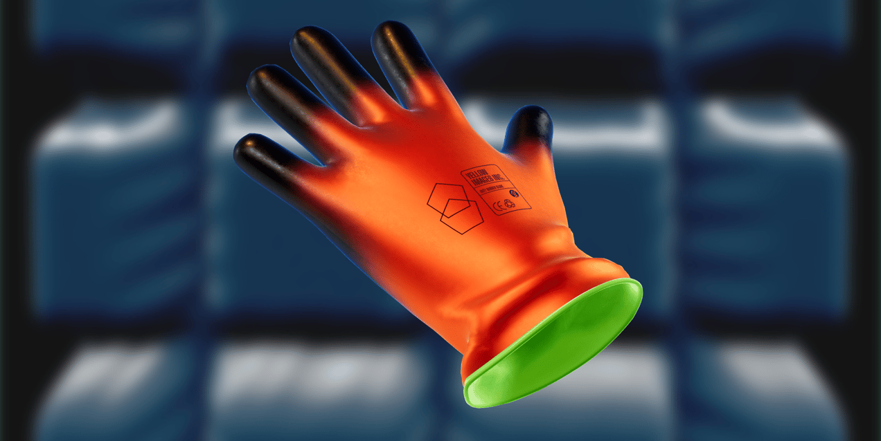 ProVisual — Short Heavy Duty Rubber Glove 3D mockup and 3D model - try it now and get yours today