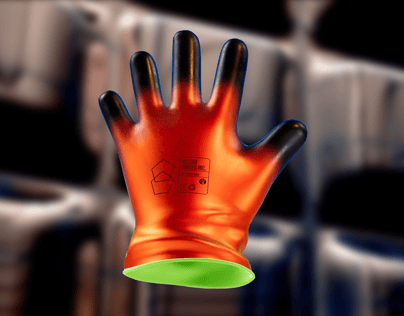 ProVisual — Short Heavy Duty Rubber Glove 3D mockup and 3D model - try it now and get yours today
