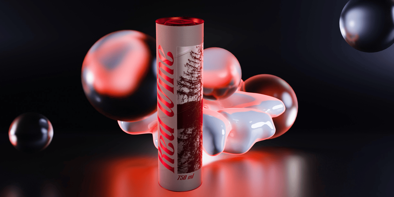 ProVisual —  Beverage Paper Tube 3D mockup and 3D model - try it now and get yours today