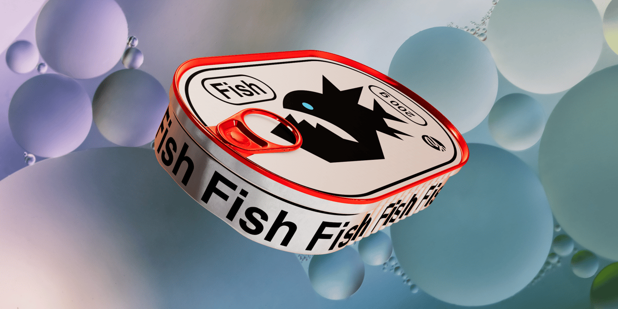 ProVisual —  200g Fish Can with Label 3D mockup and 3D model - try it now and get yours today