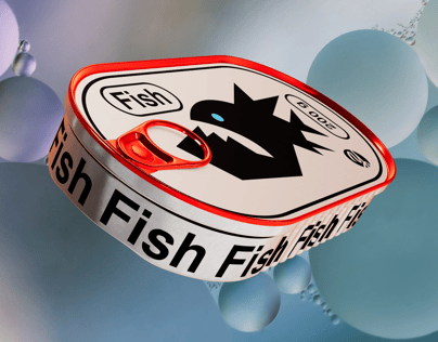 ProVisual —  200g Fish Can with Label 3D mockup and 3D model - try it now and get yours today