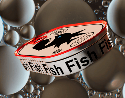 ProVisual — 200g Sardine Can with Label 3D mockup
