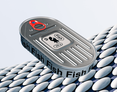ProVisual —  200g Fish Can 3D mockup and 3D model - see every detail and customize online
