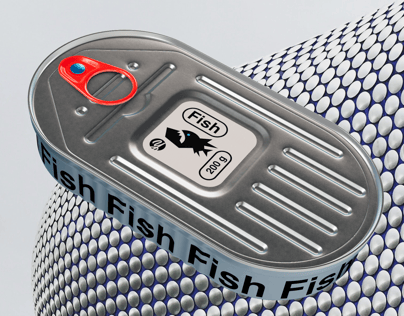 ProVisual —  200g Fish Can 3D mockup and 3D model - see every detail and customize online