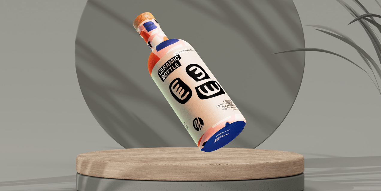 ProVisual —  Ceramic Bottle with Cork 3D mockup and 3D model - explore every detail and customize online now
