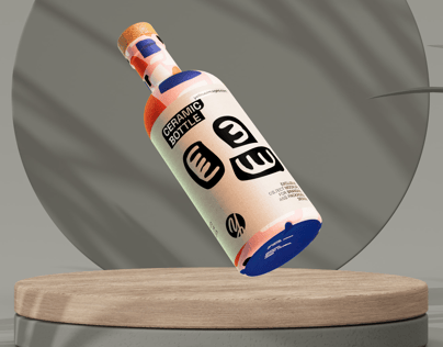 ProVisual —  Ceramic Bottle with Cork 3D mockup and 3D model - explore every detail and customize online now