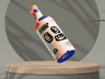 ProVisual —  Ceramic Bottle with Cork 3D mockup and 3D model - explore every detail and customize online now