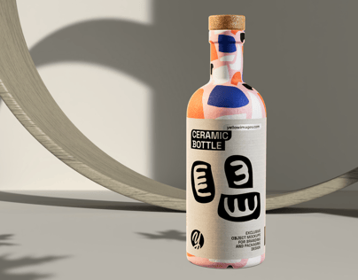 ProVisual — Ceramic Bottle with Cork 3D mockup