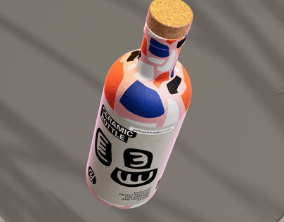 ProVisual —  Ceramic Bottle with Cork 3D mockup and 3D model - explore every detail and customize online now