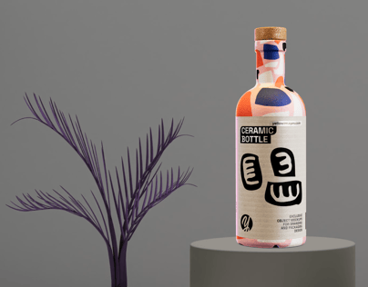 ProVisual —  Ceramic Bottle with Cork 3D mockup and 3D model - explore every detail and customize online now