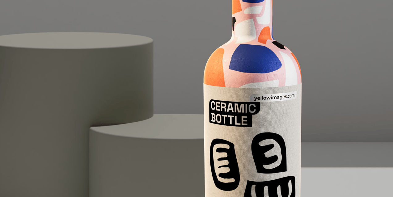 ProVisual —  Ceramic Bottle with Cork 3D mockup and 3D model - explore every detail and customize online now