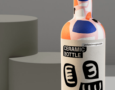 ProVisual —  Ceramic Bottle with Cork 3D mockup and 3D model - explore every detail and customize online now
