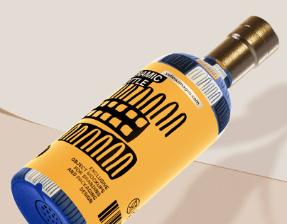 ProVisual —  Ceramic Bottle with Shrink Band 3D mockup and 3D model - customize online now