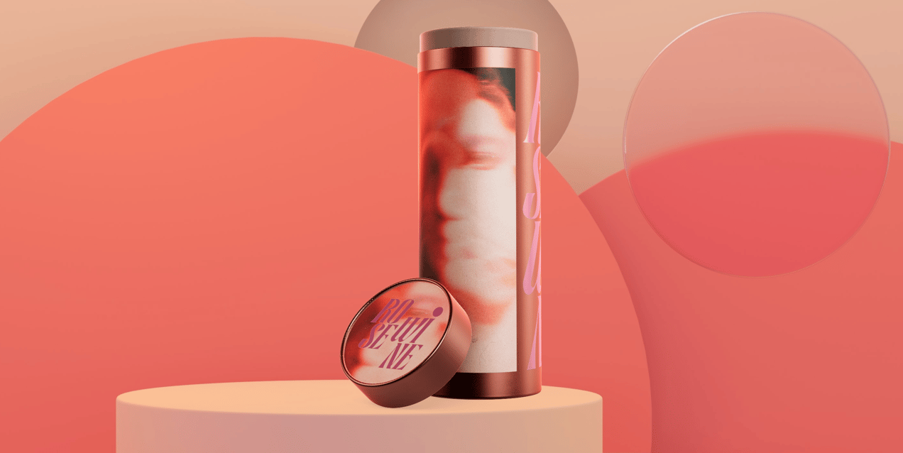 ProVisual —  Opened Long Paper Tube 3D mockup and 3D model - create your perfect project online