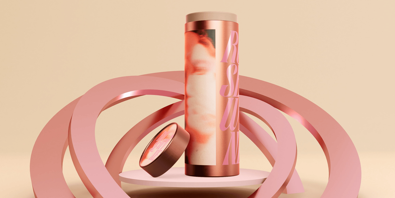 ProVisual — Opened Long Paper Tube 3D mockup