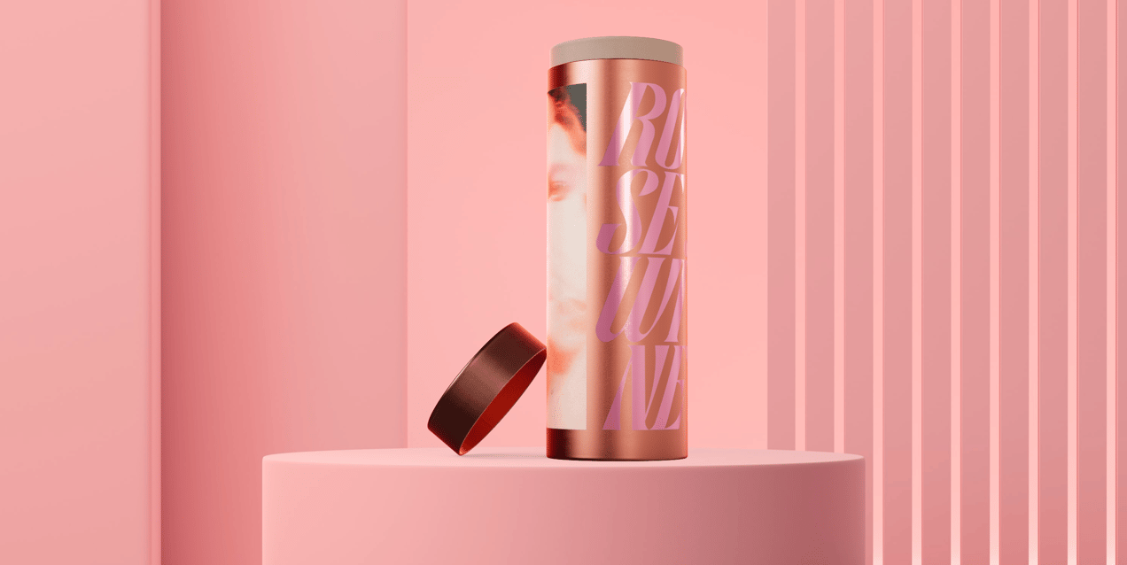 ProVisual —  Opened Long Paper Tube 3D mockup and 3D model - create your perfect project online