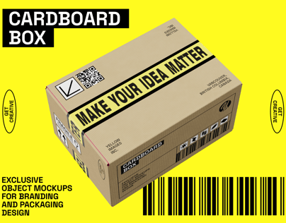 ProVisual —  Corrugated Cardboard Box 3D mockup and 3D model - create your perfect project online