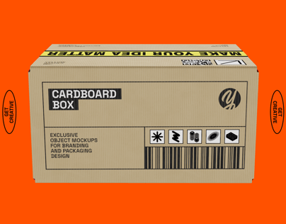 ProVisual —  Corrugated Cardboard Box 3D mockup and 3D model - create your perfect project online