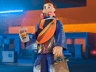 ProVisual —  Stylized Male Character with Longboard & Coffee Cup 3D mockup and 3D model - create your perfect project online
