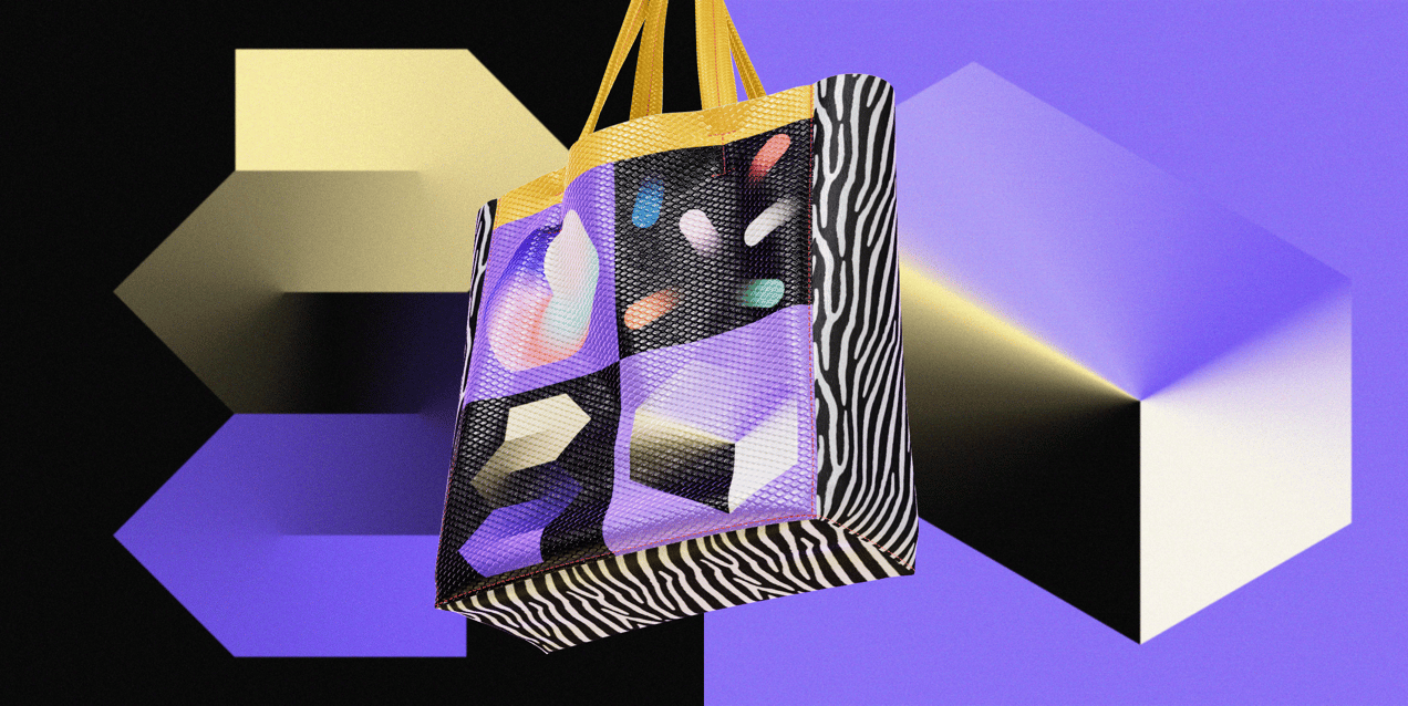 ProVisual — Textured Shopper Bag 3D mockup and 3D model - create your perfect project online