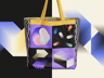 ProVisual — Textured Shopper Bag 3D mockup and 3D model - create your perfect project online