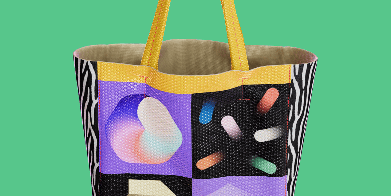 ProVisual — Textured Shopper Bag 3D mockup and 3D model - create your perfect project online
