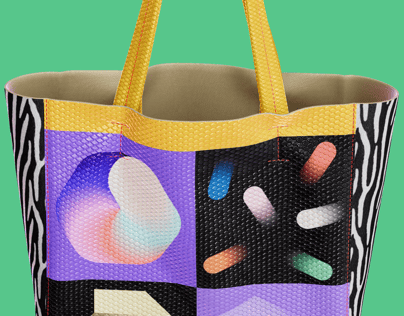 ProVisual — Textured Shopper Bag 3D mockup and 3D model - create your perfect project online