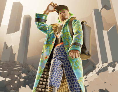ProVisual — Stylized Character with Sack 3D mockup