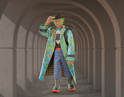 ProVisual —  Stylized Character with Sack 3D mockup and 3D model - explore every detail and customize online now